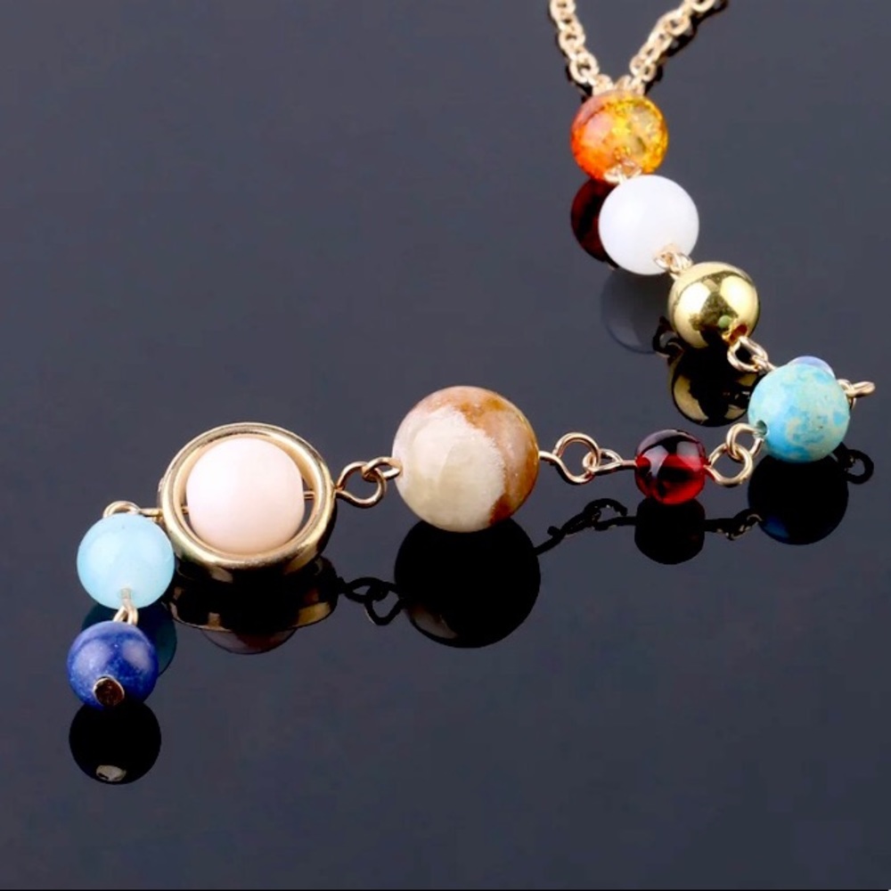 Solar System Aligned Planet/Star Science Necklace - Picture 4 of 9